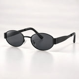 Óculos de Sol Feminino Oval Retrô Mionelle Selene All Black