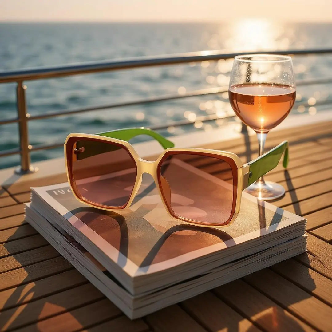 Óculos-de-Sol-Quadrado-Feminino-Oversized-Mionelle-Verona-Marrom-Degradê-5