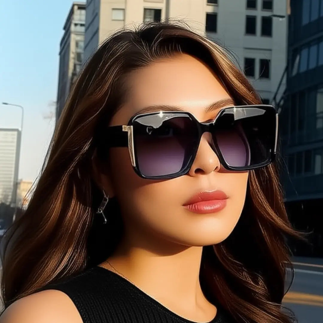 Óculos-de-Sol-Quadrado-Feminino-Oversized-Mionelle-Verona-Preto-Degradê-6