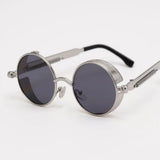 Óculos de Sol Steampunk Redondo Masculino Mionelle Manifesto S-Black