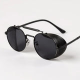 Óculos de Sol Steampunk Redondo Mionelle Alquimista Preto