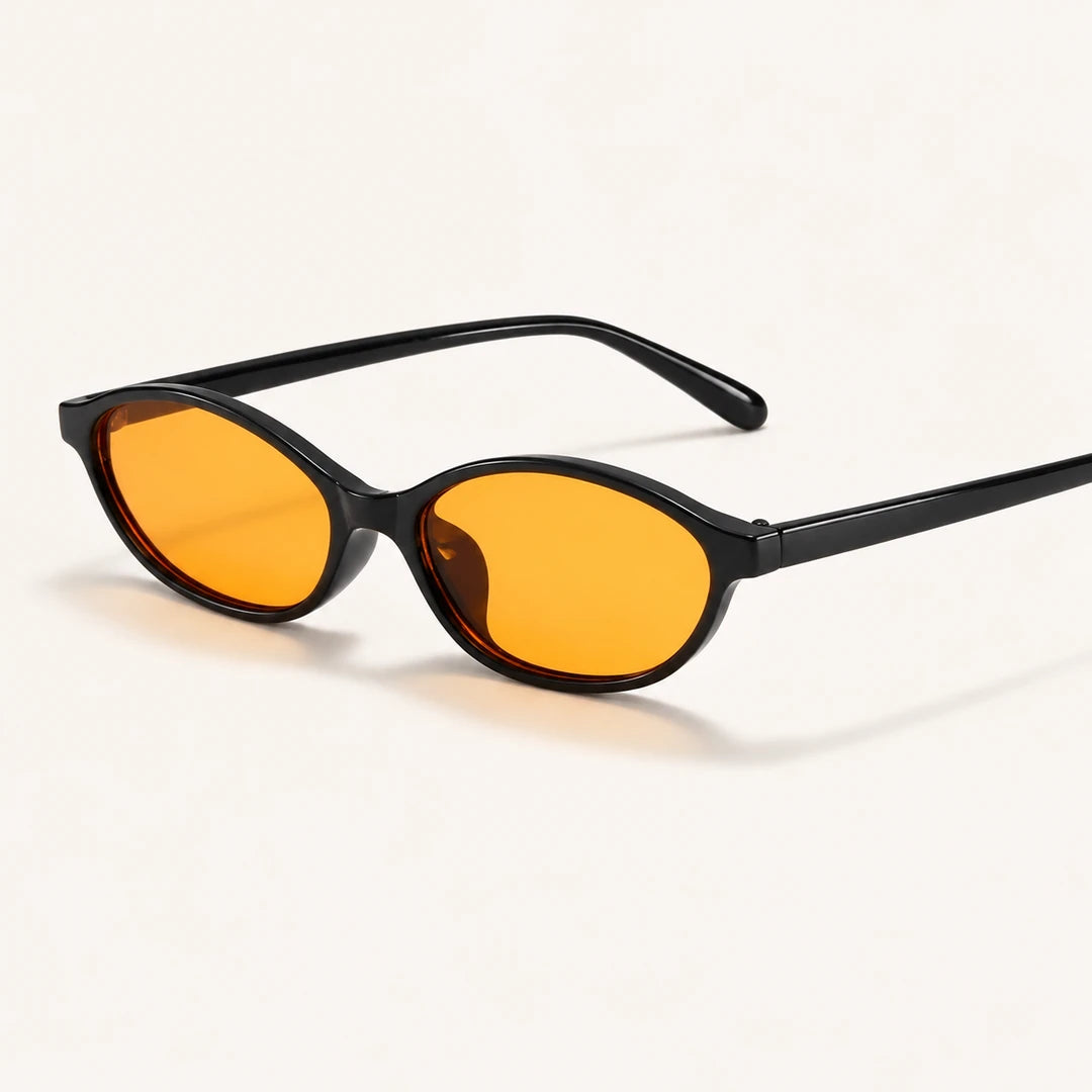 Óculos de sol feminino gatinho Mionelle Narrow Vibe Pop Yellow em vista de três quartos