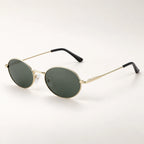 Óculos de sol masculino oval Mionelle Viper Green em vista de três quartos