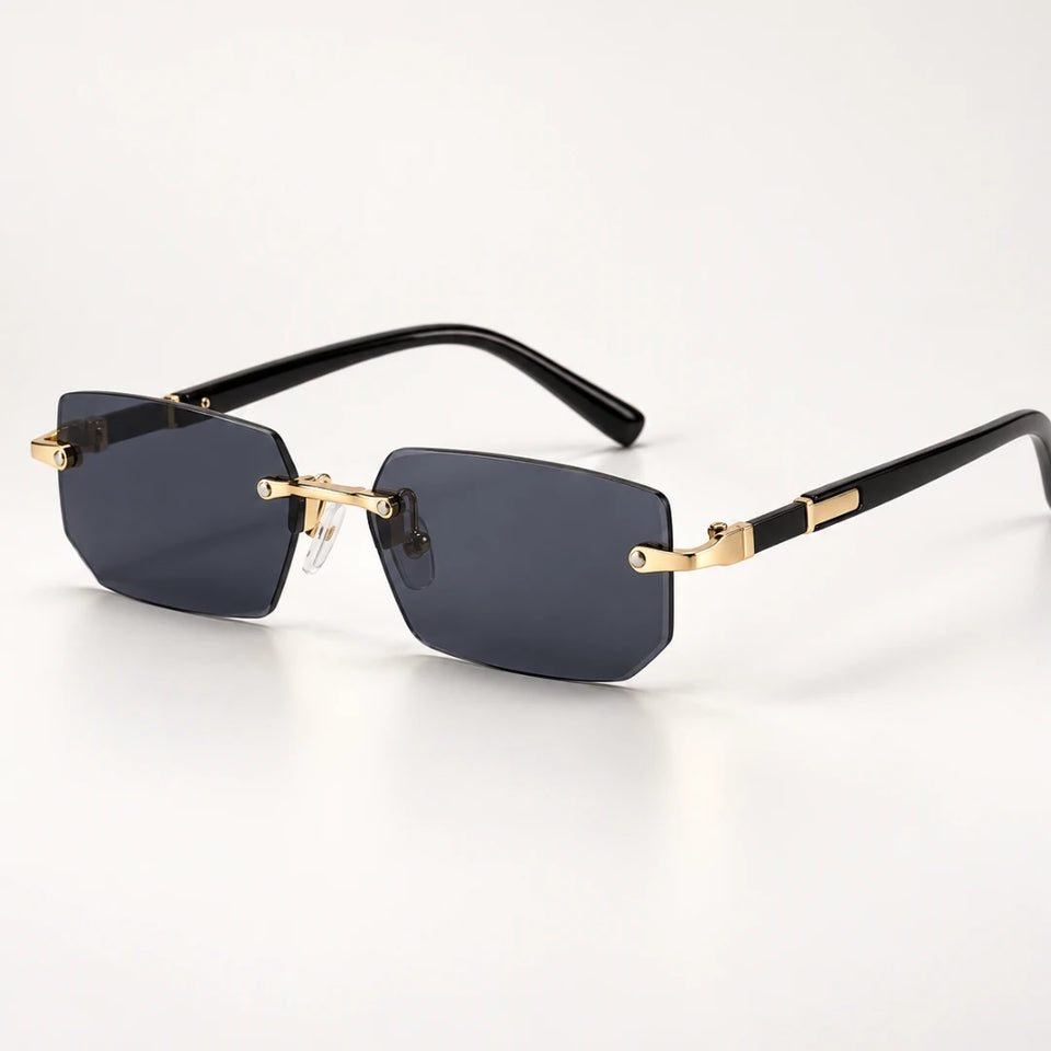 Óculos de sol masculino Mionelle Vortex Preto em vista de três quartos