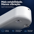 Base do limpador ultrassônico de óculos Mionelle Clair, com detalhe dos apoios inferiores.