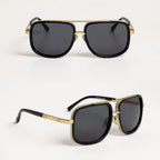 Óculos de sol aviador feminino Mionelle Milano Black — vista de frente e de lado