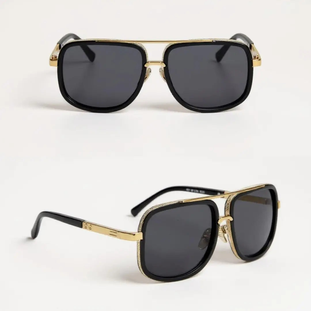 Óculos de sol aviador feminino Mionelle Milano Black — vista de frente e de lado