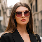 Óculos-de-Sol-Quadrado-Feminino-Oversized-Mionelle-Verona-Marrom-Degradê-6