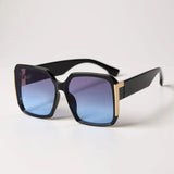 Óculos de Sol Quadrado Feminino Oversized Mionelle Verona Preto Degradê