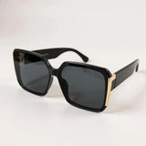 Óculos de Sol Quadrado Feminino Oversized Mionelle Verona Preto