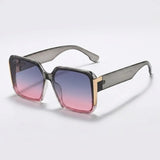 Óculos de Sol Quadrado Oversized Feminino Mionelle Verona Pink Degradê