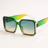 Óculos de Sol Quadrado Oversized Feminino Mionelle Verona Green Degradê