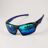 Óculos de Sol Esportivo Masculino Azul Polarizado & Espelhado Mionelle Strada