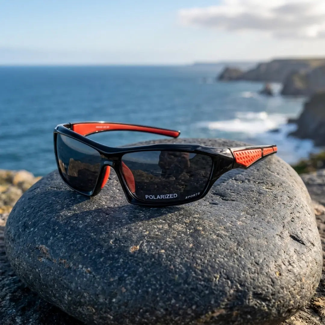 Óculos de Sol Esportivo masculino preto Mionelle Strada lentes polarizadas