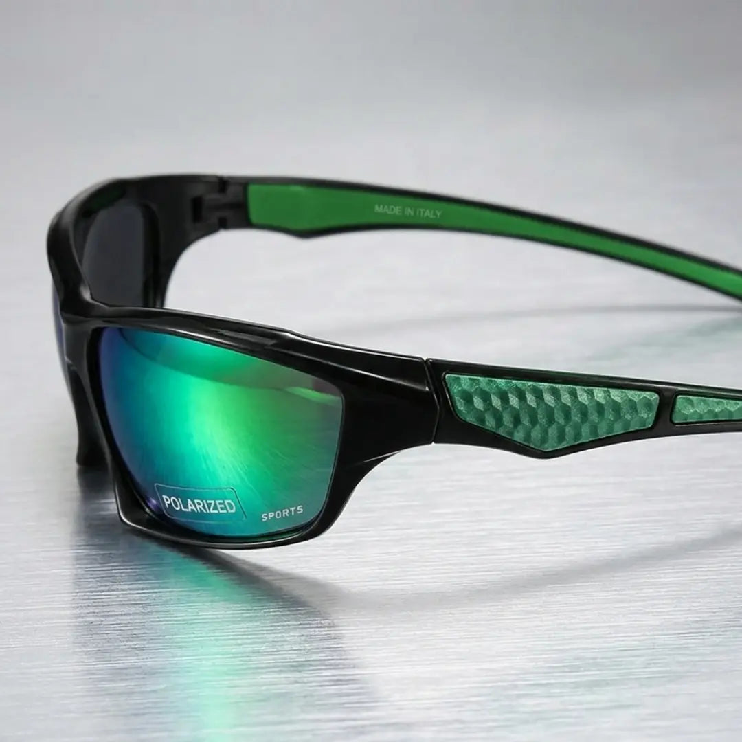 Óculos de sol masculino verde Strada para ciclismo e corrida