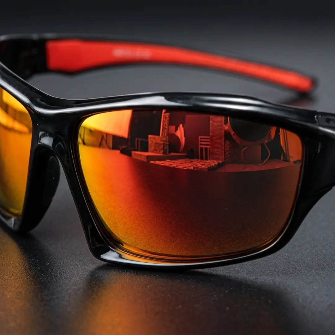 Óculos esportivo masculino vermelho Strada proteção UV400