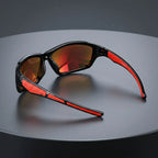 Óculos de sol esportivo masculino vermelho Strada UV400 antirreflexo