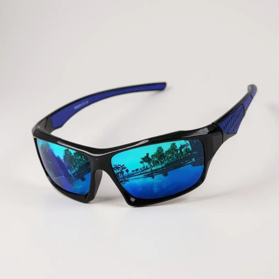 óculos de sol esportivo masculino preto polarizado anti-risco strada