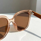 óculos de sol gatinho feminino marrom oversized uv400