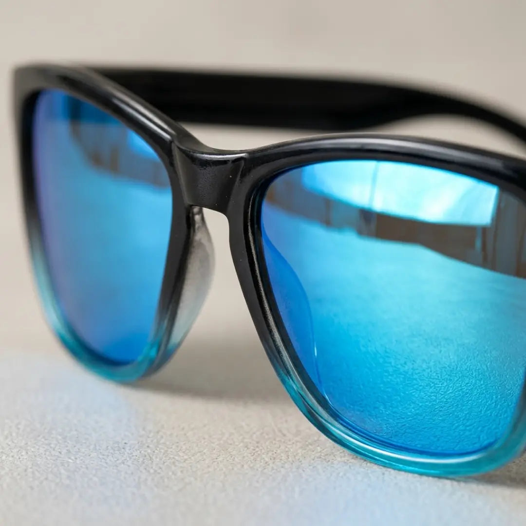 óculos de sol quadrado masculino polarizado espelhado azul lentes tac