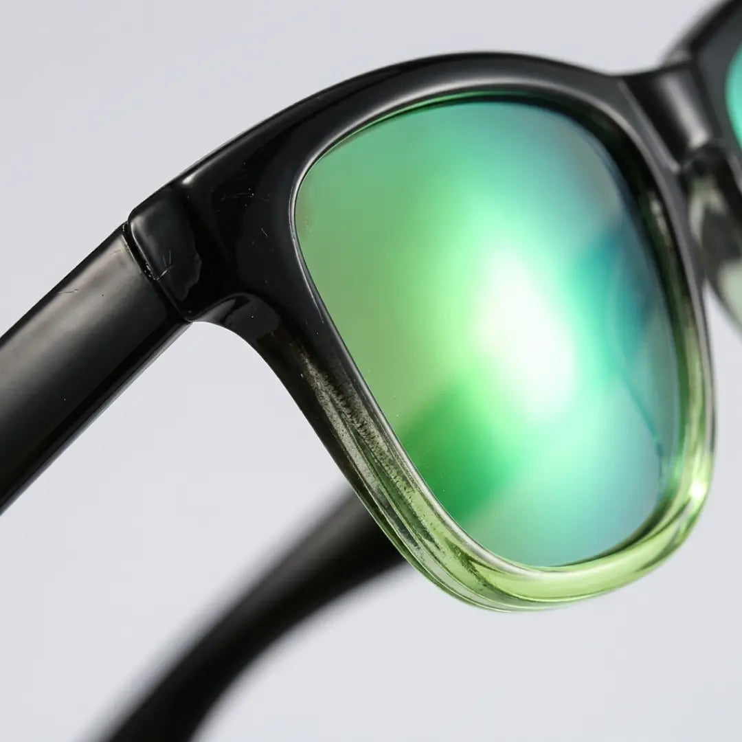 óculos de sol quadrado masculino polarizado espelhado verde armacao degrade