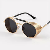 Óculos de Sol Steampunk Redondo Feminino Mionelle Alquimista G-Black