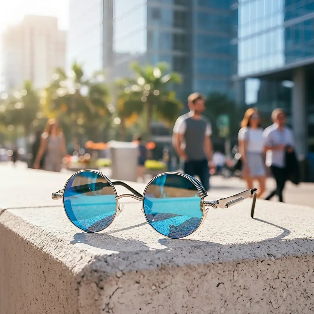 oculos-de-sol-steampunk-redondo-masculino-feminino-unissex-mionelle-manifesto-azul-espelhado-4