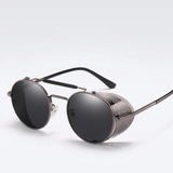 Óculos de Sol Steampunk Redondo Feminino Mionelle Alquimista Gray